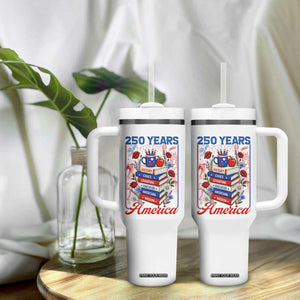 250 Years Of America American Teacher Graphic Tumbler With Handle Patriotic Educator Gift TS12 Print Your Wear
