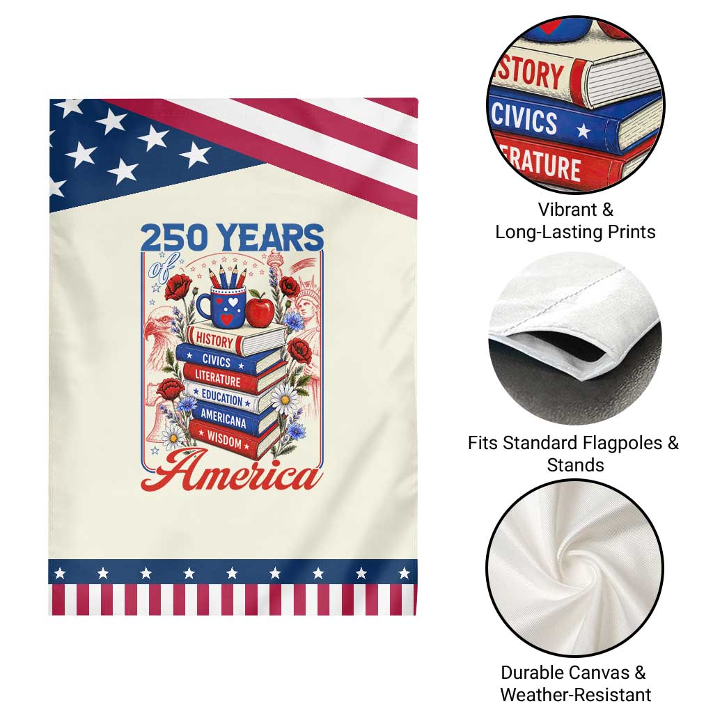 250 Years Of America American Teacher Graphic Patriotic Garden Flag Educator Gift TS12 Print Your Wear