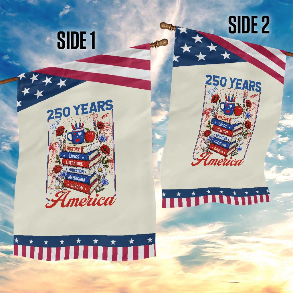 250 Years Of America American Teacher Graphic Patriotic Garden Flag Educator Gift TS12 Print Your Wear