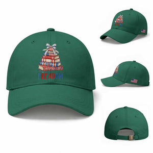 Funny Patriotic Book Lover Gift Baseball Cap Freadom TS12 Baseball Cap Universal Fit Irish Green Print Your Wear