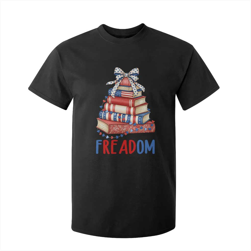 Funny Patriotic Book Lover Gift T Shirt For Kid Freadom TS12 Black Print Your Wear