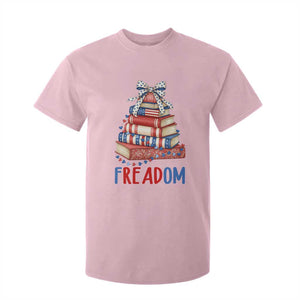 Funny Patriotic Book Lover Gift T Shirt For Kid Freadom TS12 Light Pink Print Your Wear