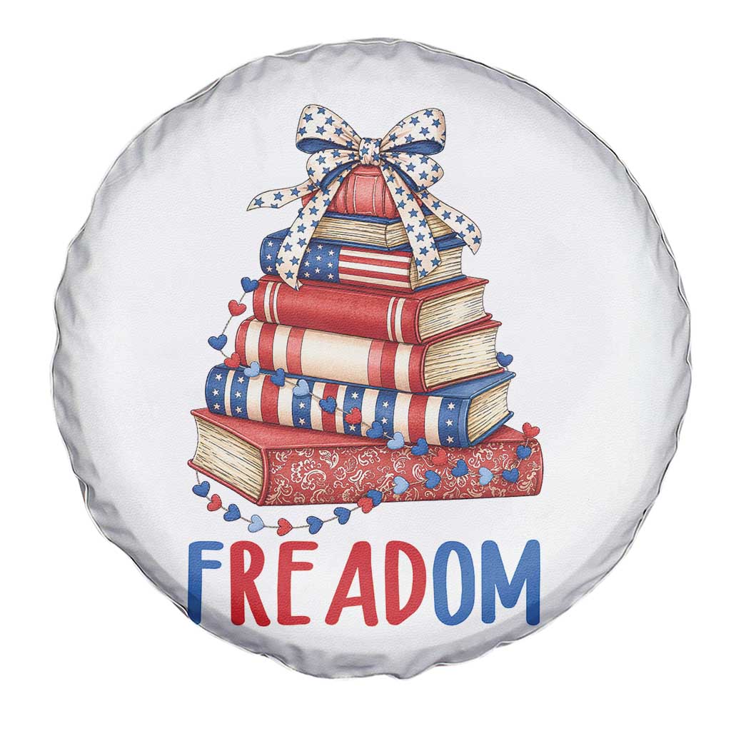Funny Patriotic Book Lover Gift Spare Tire Cover Freadom TS12 Print Your Wear