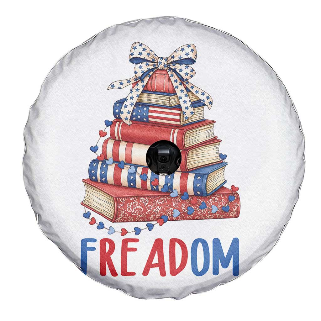 Funny Patriotic Book Lover Gift Spare Tire Cover Freadom TS12 Print Your Wear