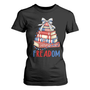 Funny Patriotic Book Lover Gift T Shirt For Women Freadom TS12 Black Print Your Wear