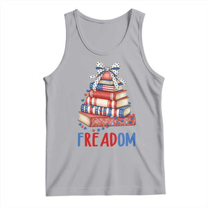 Funny Patriotic Book Lover Gift Tank Top Freadom TS12 Athletic Heather Print Your Wear