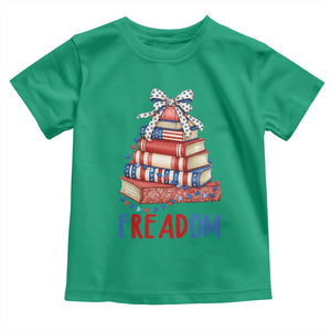 Funny Patriotic Book Lover Gift Toddler T Shirt Freadom TS12 Irish Green Print Your Wear