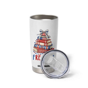 Funny Patriotic Book Lover Gift Tumbler Cup Freadom TS12 Print Your Wear