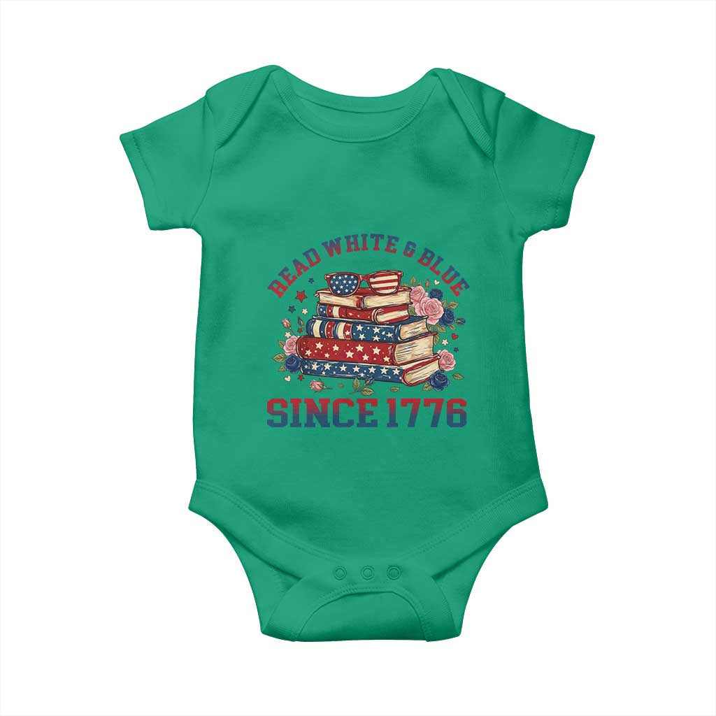 Funny Patriotic Book Lover Gift Baby Onesie Read White Blue Since 1776 TS12 Irish Green Print Your Wear