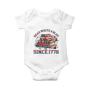 Funny Patriotic Book Lover Gift Baby Onesie Read White Blue Since 1776 TS12 White Print Your Wear