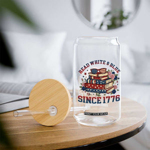 Funny Patriotic Book Lover Gift Glass Can Read White Blue Since 1776 TS12 Print Your Wear