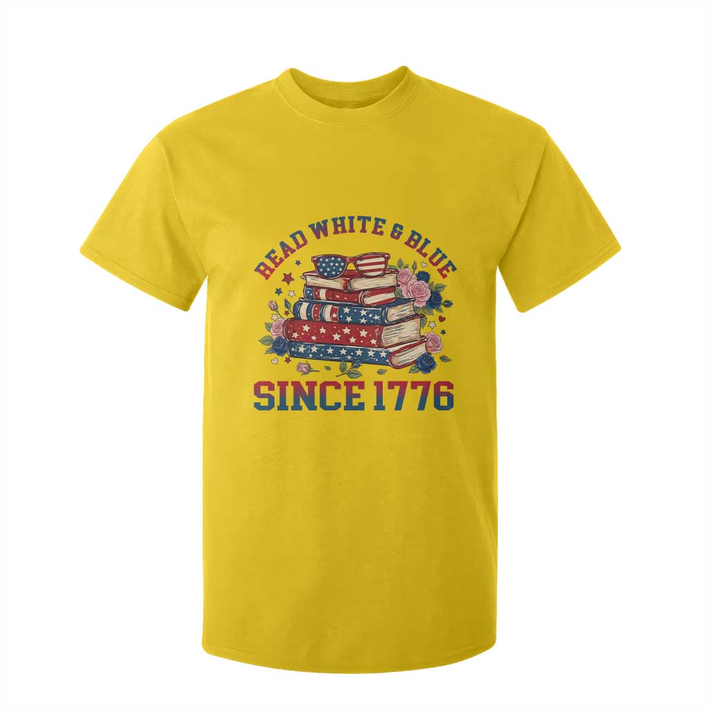 Funny Patriotic Book Lover Gift T Shirt For Kid Read White Blue Since 1776 TS12 Daisy Print Your Wear