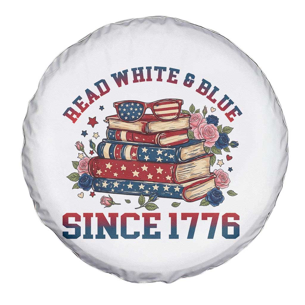 Funny Patriotic Book Lover Gift Spare Tire Cover Read White Blue Since 1776 TS12 Print Your Wear