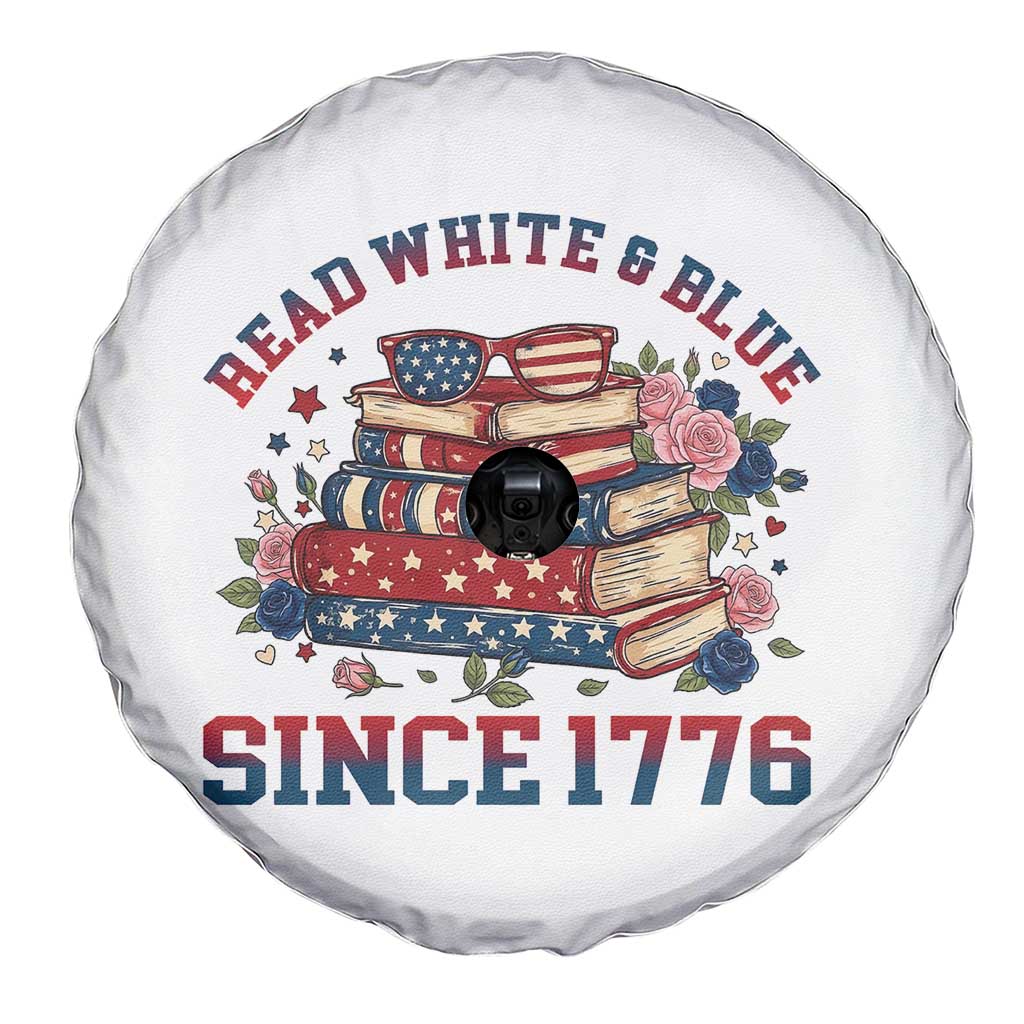 Funny Patriotic Book Lover Gift Spare Tire Cover Read White Blue Since 1776 TS12 Print Your Wear