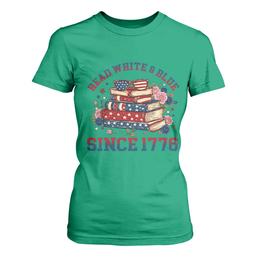 Funny Patriotic Book Lover Gift T Shirt For Women Read White Blue Since 1776 TS12 Irish Green Print Your Wear