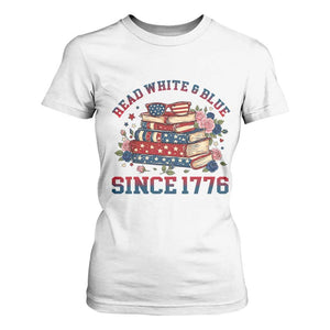 Funny Patriotic Book Lover Gift T Shirt For Women Read White Blue Since 1776 TS12 White Print Your Wear