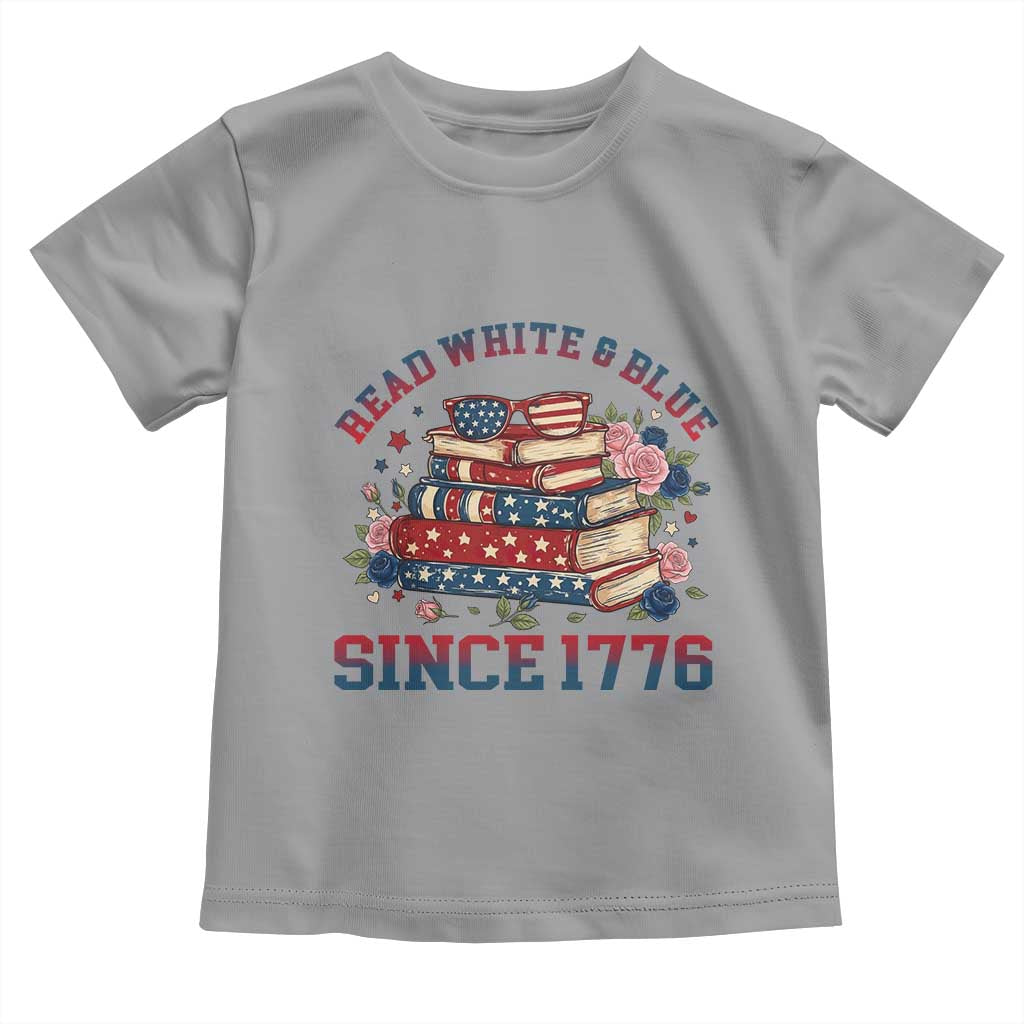 Funny Patriotic Book Lover Gift Toddler T Shirt Read White Blue Since 1776 TS12 Sport Gray Print Your Wear