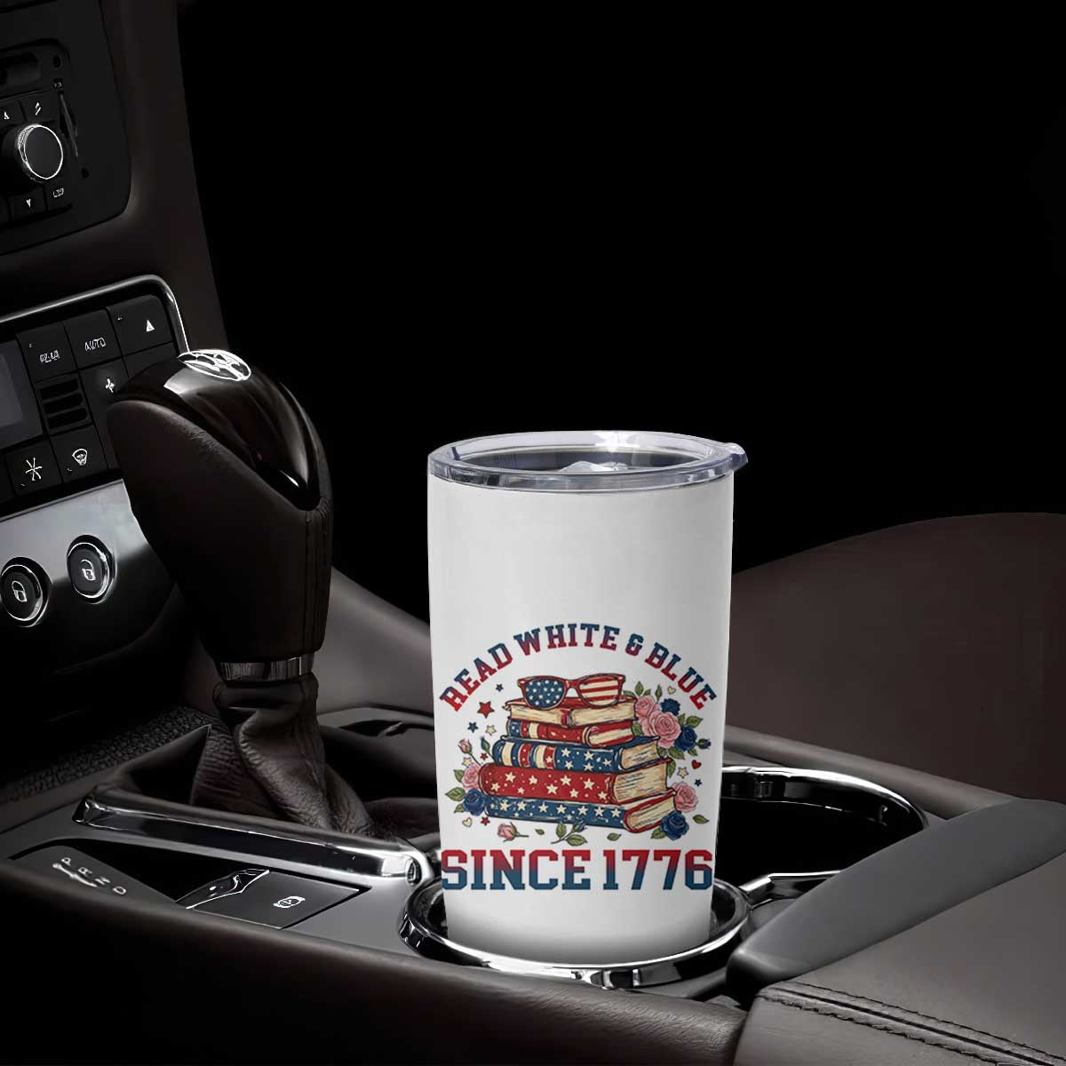 Funny Patriotic Book Lover Gift Tumbler Cup Read White Blue Since 1776 TS12 Print Your Wear