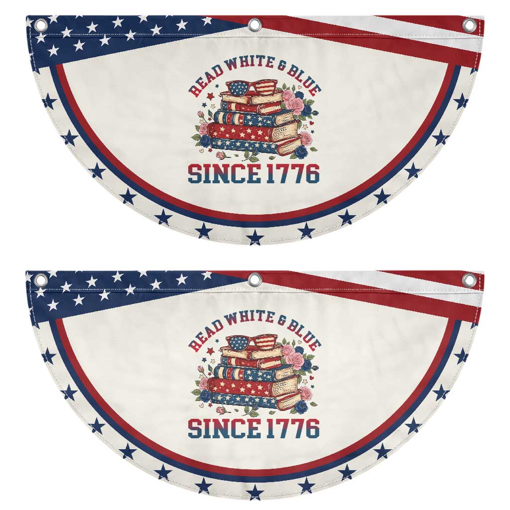 Funny Book Lover Gift Patriotic Fan Flag Read White Blue Since 1776