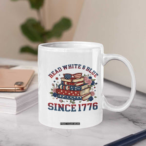 Funny Patriotic Book Lover Gift Coffee Mug Read White Blue Since 1776 TS12 Print Your Wear