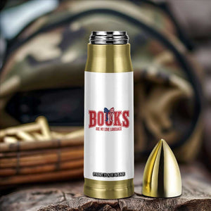 Patriotic Book Lover Gift Bullet Tumbler Books Are My Love Language TS12 Print Your Wear