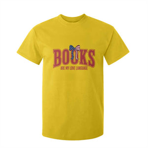 Patriotic Book Lover Gift T Shirt For Kid Books Are My Love Language TS12 Daisy Print Your Wear