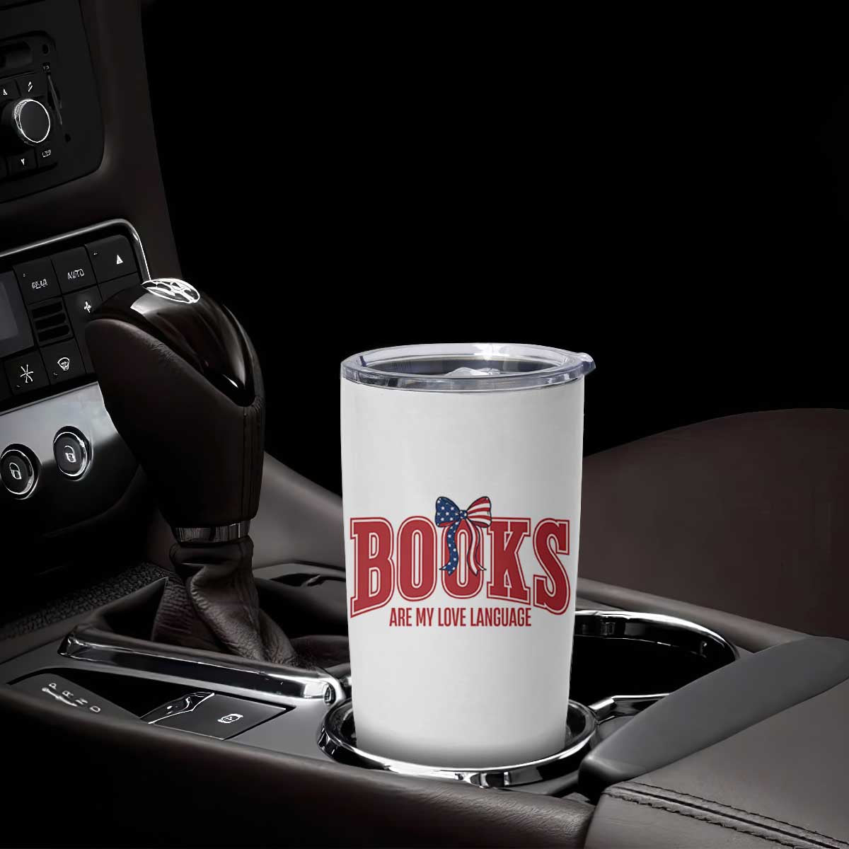 Patriotic Book Lover Gift Tumbler Cup Books Are My Love Language TS12 Print Your Wear