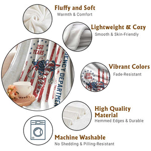 Patriotic ED Nurse Gift Throw Blanket 250 Years Of Emergency Department TS12 Print Your Wear