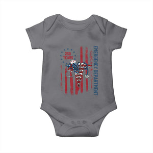 Patriotic ED Nurse Gift Baby Onesie 250 Years Of Emergency Department TS12 Charcoal Print Your Wear