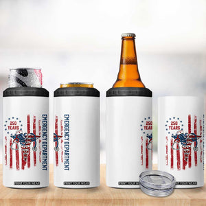 Patriotic ED Nurse Gift 4 in 1 Can Cooler Tumbler 250 Years Of Emergency Department TS12 Print Your Wear