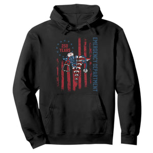 Patriotic ED Nurse Gift Hoodie 250 Years Of Emergency Department TS12 Black Print Your Wear