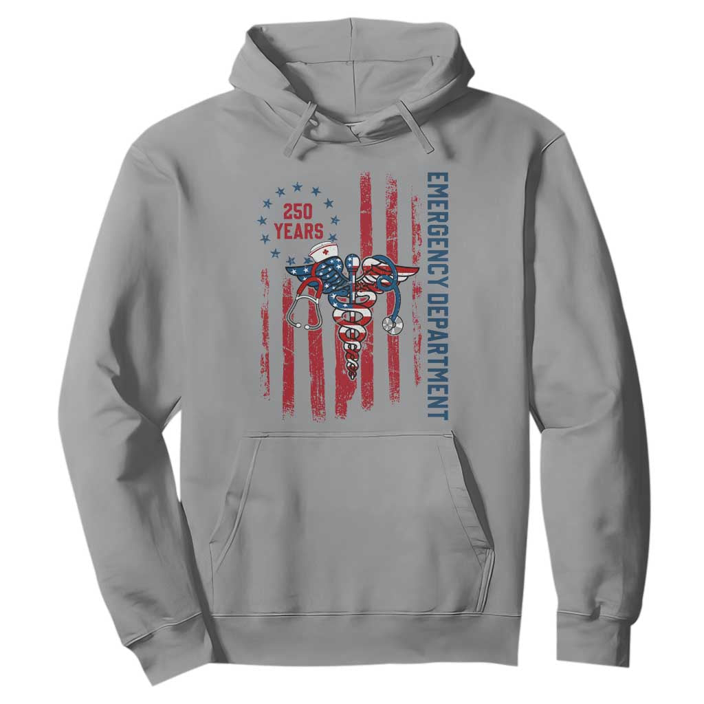 Patriotic ED Nurse Gift Hoodie 250 Years Of Emergency Department TS12 Sport Gray Print Your Wear