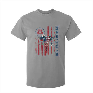 Patriotic ED Nurse Gift T Shirt For Kid 250 Years Of Emergency Department TS12 Sport Gray Print Your Wear
