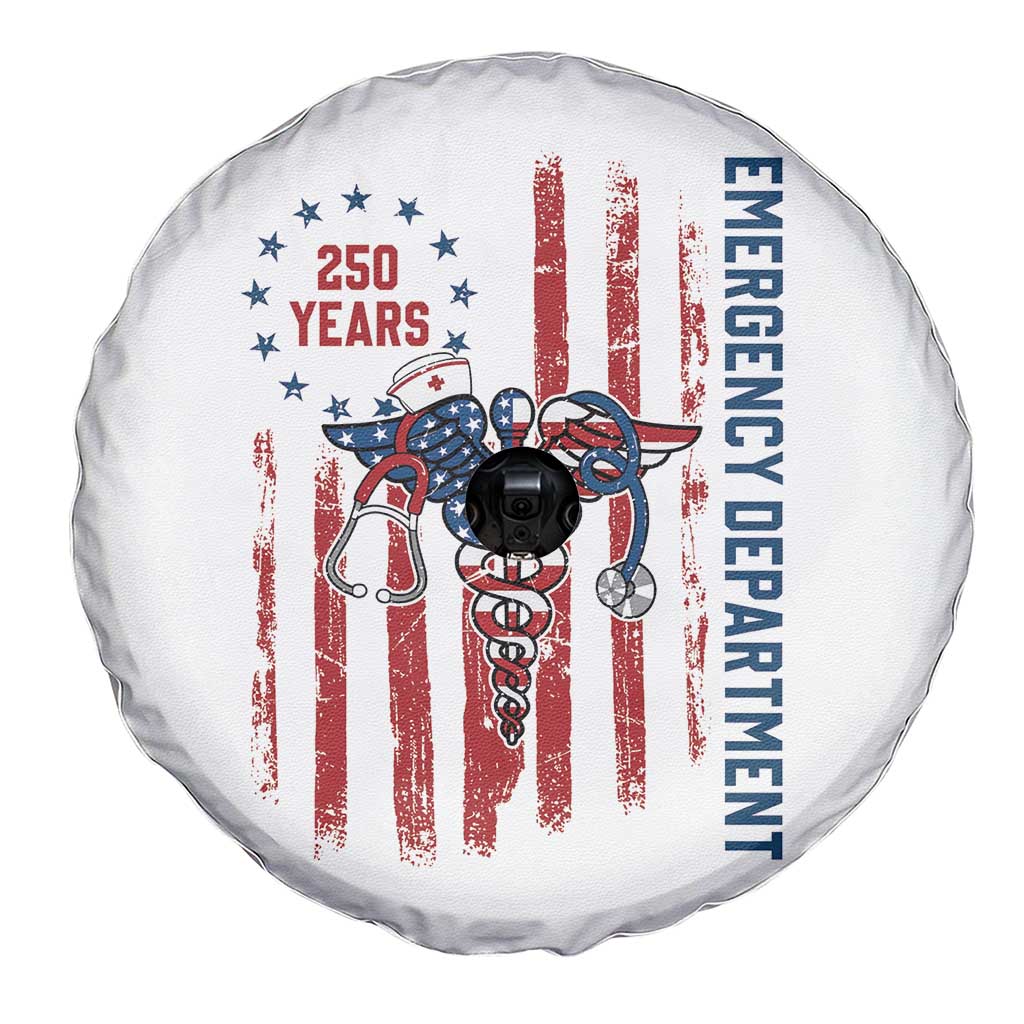 Patriotic ED Nurse Gift Spare Tire Cover 250 Years Of Emergency Department TS12 Print Your Wear