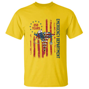 Patriotic ED Nurse Gift T Shirt 250 Years Of Emergency Department TS12 Daisy Print Your Wear