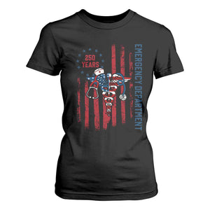 Patriotic ED Nurse Gift T Shirt For Women 250 Years Of Emergency Department TS12 Black Print Your Wear