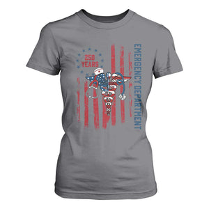 Patriotic ED Nurse Gift T Shirt For Women 250 Years Of Emergency Department TS12 Charcoal Print Your Wear