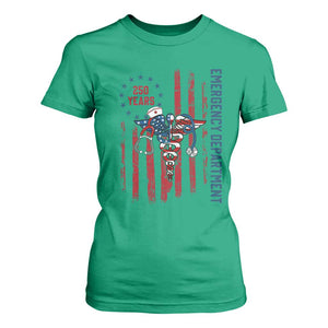 Patriotic ED Nurse Gift T Shirt For Women 250 Years Of Emergency Department TS12 Irish Green Print Your Wear
