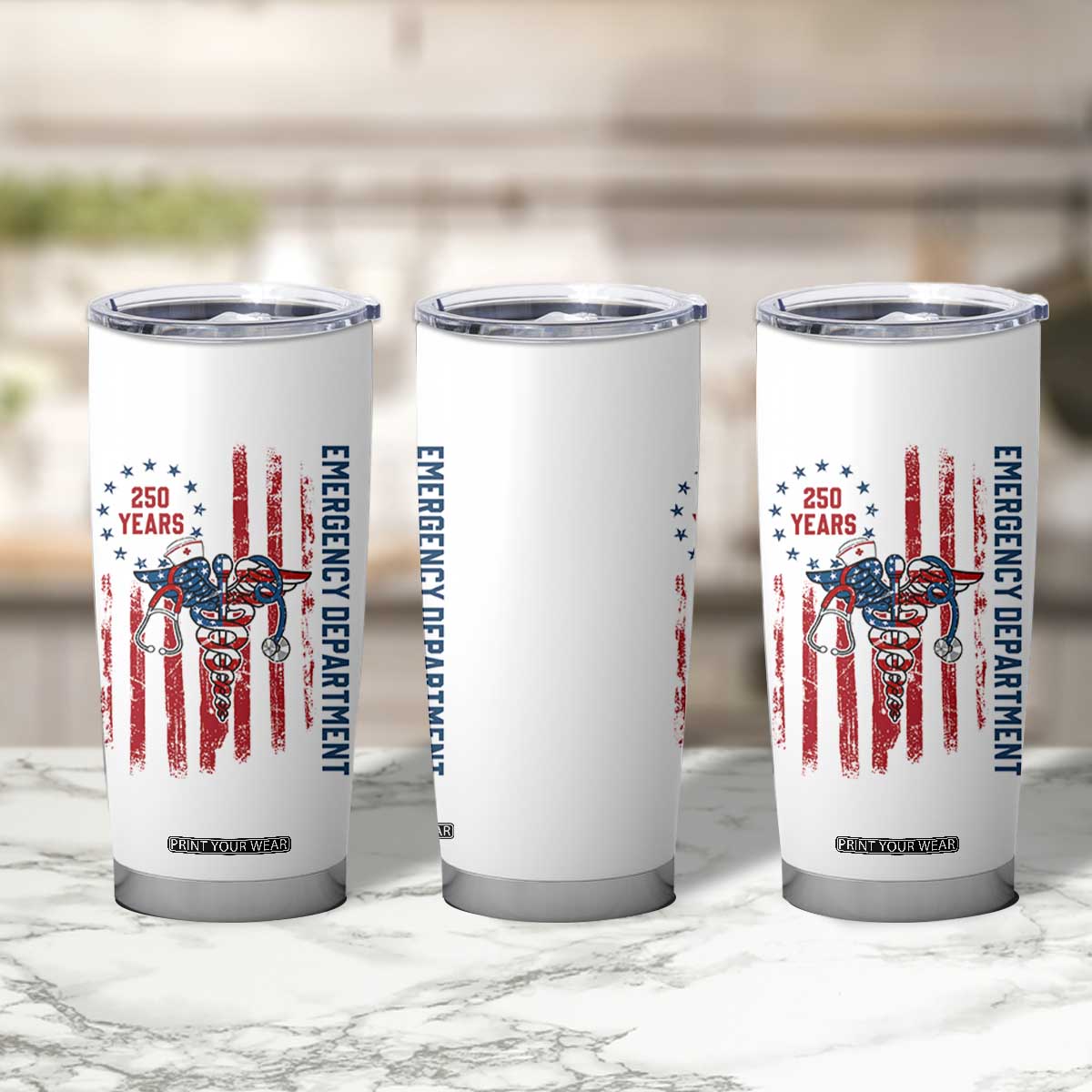 Patriotic ED Nurse Gift Tumbler Cup 250 Years Of Emergency Department TS12 Print Your Wear