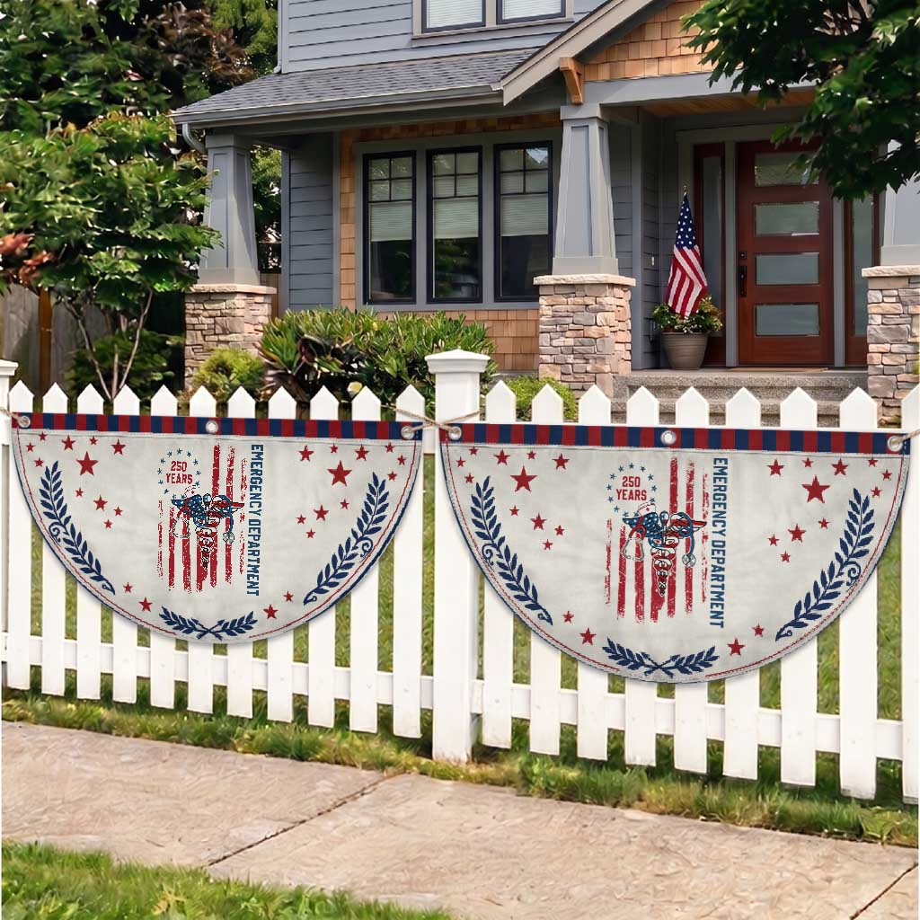 ED Nurse Gift Patriotic Fan Flag 250 Years Of Emergency Department