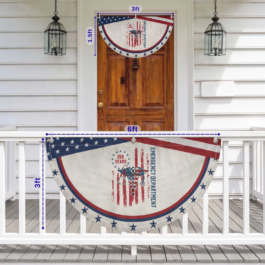 ED Nurse Gift Patriotic Fan Flag 250 Years Of Emergency Department