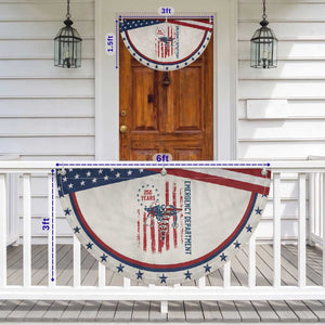 ED Nurse Gift Patriotic Fan Flag 250 Years Of Emergency Department