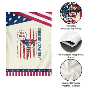 ED Nurse Gift Patriotic Garden Flag 250 Years Of Emergency Department TS12 Print Your Wear