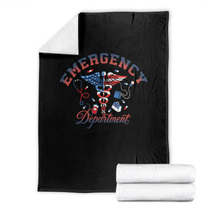 Patriotic Emergency Department Throw Blanket USA 250th Anniversary Medical Gift TS12 Black Print Your Wear