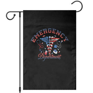 Patriotic Emergency Department Garden Flag USA 250th Anniversary Medical Gift TS12 Black Print Your Wear