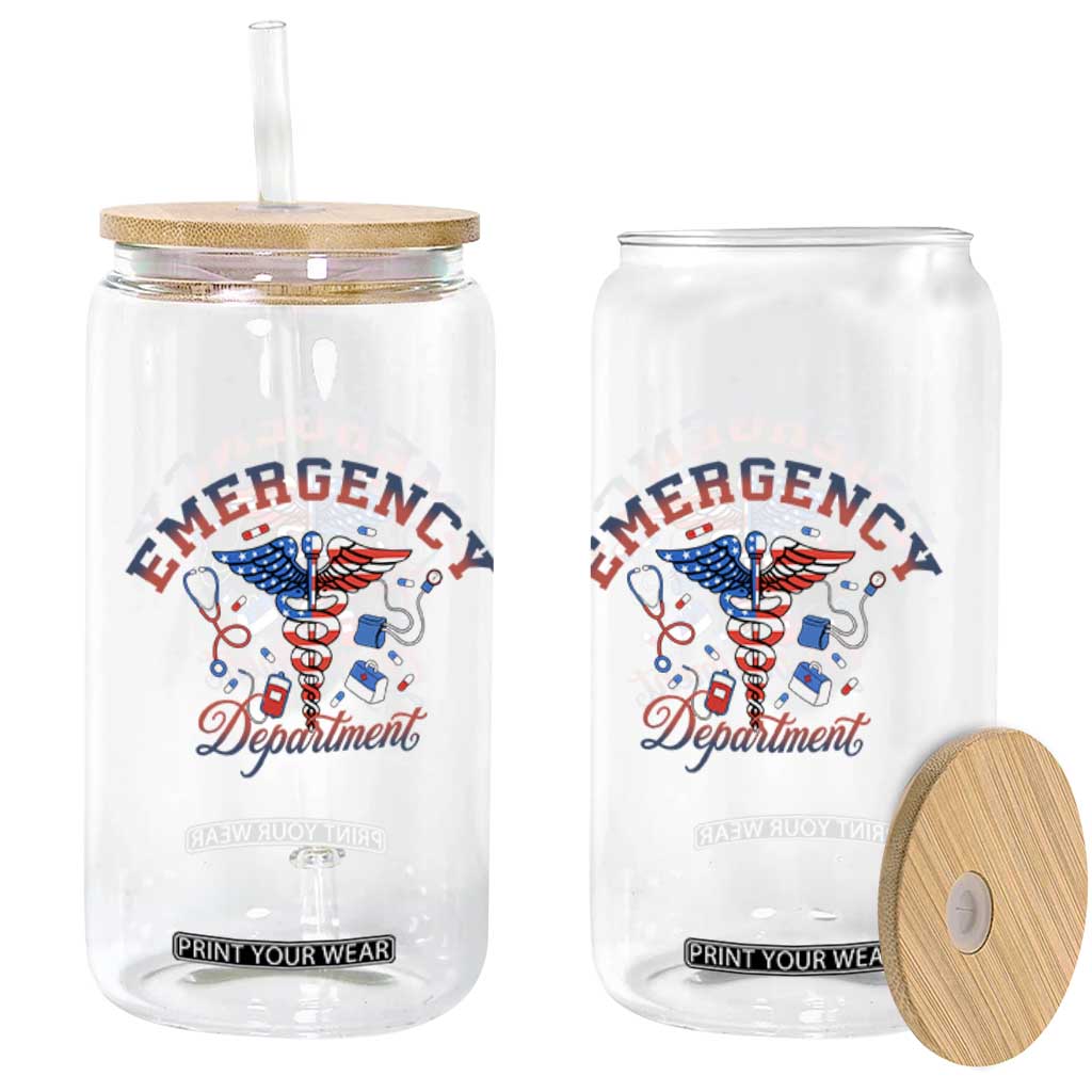 Patriotic Emergency Department Glass Can USA 250th Anniversary Medical Gift TS12 Print Your Wear