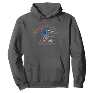Patriotic Emergency Department Hoodie USA 250th Anniversary Medical Gift TS12 Dark Heather Print Your Wear