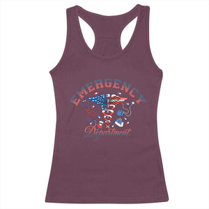 Patriotic Emergency Department Racerback Tank Top USA 250th Anniversary Medical Gift TS12 Maroon Print Your Wear