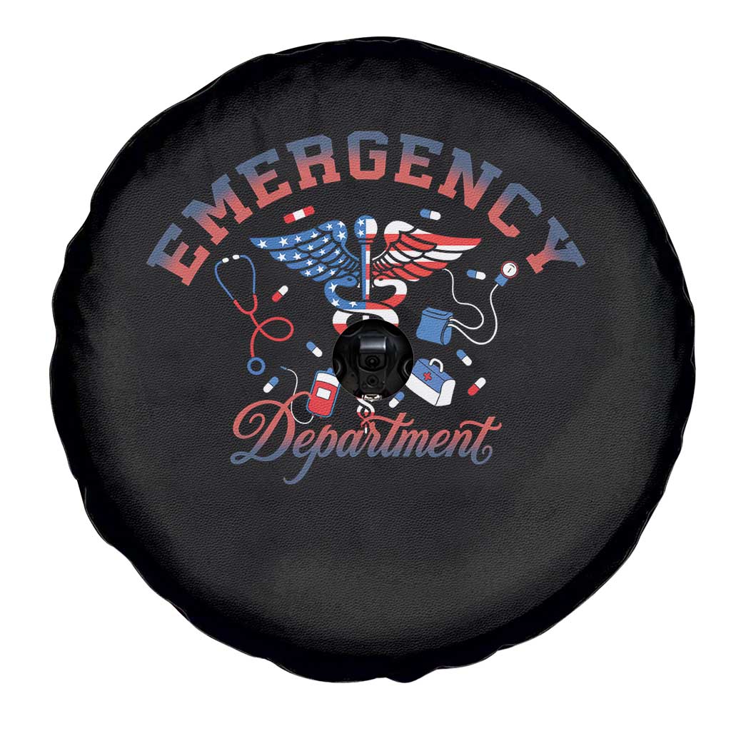 Patriotic Emergency Department Spare Tire Cover USA 250th Anniversary Medical Gift TS12 Print Your Wear