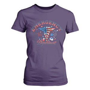 Patriotic Emergency Department T Shirt For Women USA 250th Anniversary Medical Gift TS12 Purple Print Your Wear